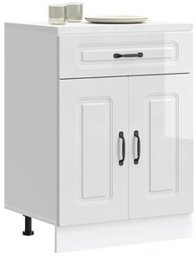 853489 vidaXL Кухненски шкаф, "Kalmar", бял гланц, инженерно дърво
