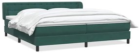 3317874 vidaXL Box Spring легло с матраци Тъмнозелено 180x210 cm кадифе