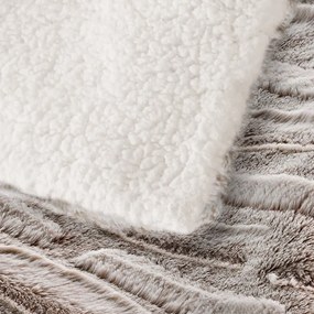 Бежово одеяло от микроплюш 180x220 cm Lynx – douceur d'intérieur