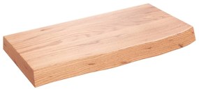 363646 vidaXL Стенен рафт светлокафяв 60x30x(2-6) см обработен масивен дъб