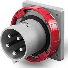 Scame Промишлен щепсел 3P+N+Е 63A 346-415V IP66/67, 6h серия Optima панелен монтаж 100x110мм  - 248.6397