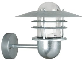 Nordlux - Външно стенно осветително тяло AGGER 1xE27/60W/230V IP54 в сребрист цвят