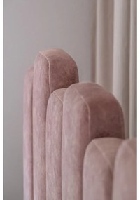 Розово тапицирано двойно легло с място за съхранение и решетка160x200 cm Dreamy Aurora - Miuform