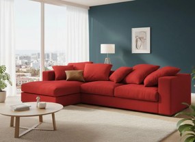 Ъгъл диван Pilo-Customizable-245φ 165β cm.-Red (Star4623)