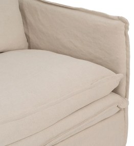 Кремав ленен диван 180 cm – Ixia