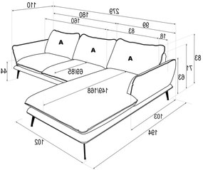 Ъглов диван Optima-Gkri-Left