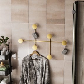 Метална стенна закачалка в златист цвят Dama-A – Kalune Design
