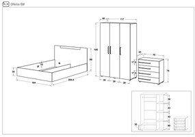 Спален комплект 160/200 Офелия + матрак