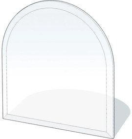 Стъкло под камина 1000x1000x8 мм полуарка