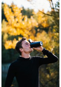 Черен термос за пътуване , 400 ml Fuori - Vialli Design