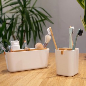 Бял органайзер за баня Ecologic, 8,4 x 7,8 cm - Compactor