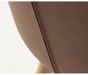 Кафяви метални трапезни столове в комплект от 2 бр. Teslin – Unique Furniture