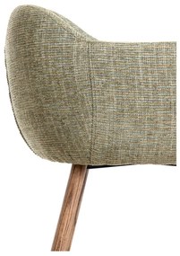 Светлозелени тапицирани трапезни столове в комплект с подлакътници 2 бр. Blaine – Light &amp; Living