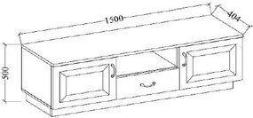 TV шкаф Yvette 2D1S