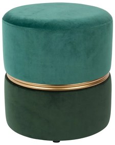 Зелено-тюркоазена кадифена табуретка Bubbly – White Label