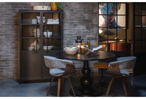 Черна метална витрина 99x170x44 cm Exhibit – WOOOD