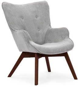 Сиво кресло от рипсено кадифе Niko – Ropez