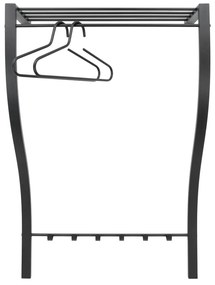 Черна метална стенна закачалка с рафт Carve - Spinder Design