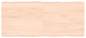 363901 vidaXL Плот за маса 140x60x(2-6) см необработено масивно дърво жив ръб