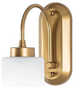 Бяла/ в златист цвят стенна лампа ø 10 cm Hemikilo – Opviq lights