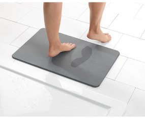 Сива диатомитена постелка за баня 60x39 cm Simi - Wenko