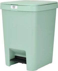 Кош за боклук с педал Brabantia StepUp 1008484, 25 л, Екологични материали, Голям отвор, Светлозелен