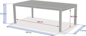 Разтегателна градинска маса Hesperide Evasion, Алуминий, 12 места - Мед графит