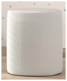 Бял детски пуф от плат букле MOON - Vipack