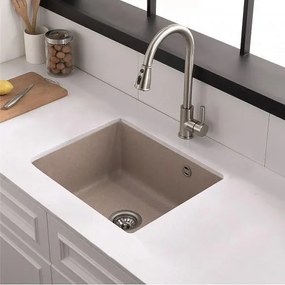 Кухненска мивка ICGS 8274S, композитен материал, едно корито, със сифон, 55x45см