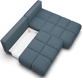 Ъглов Диван Лимо - Син - Десен