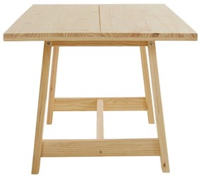 Трапезна маса от масивен бор в естествен цвят 90x160 cm Derby – Støraa