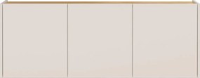 Кремаво висящо шкафче от декор от дъб 138x52x25 cm Libbiano – Germania