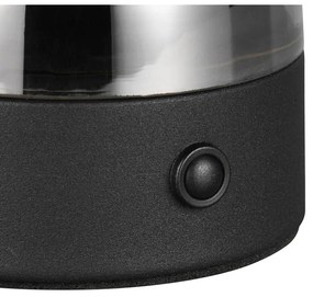 Сива LED настолна лампа със стъклен абажур (височина 18 cm) Dooley – Trio