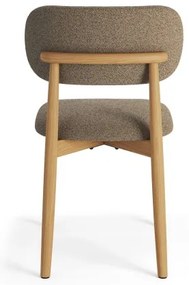 АЛДО Кафяв Таупе (тъкан Монза 40)/рамка лакиран дъб - ДЪРВЕН СТОЛ БУКЛЕ ЗА ДНЕВНА, ТРАПЕЗАРИЯ, КУХНЯ РЕТРО