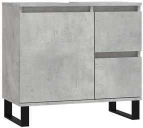 831616 vidaXL Шкаф за баня, бетонно сив, 65x33x60 см, инженерно дърво