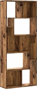 856014 vidaXL Библиотека, старо дърво, 67x24x161 см, инженерно дърво