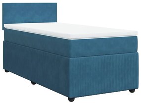 3287588 vidaXL Боксспринг легло с матрак, синьо, 80x200 см, кадифе