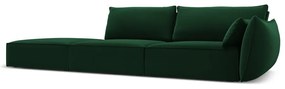 Тъмнозелен кадифен диван десен ъгъл 264 cm Vanda – Mazzini Sofas
