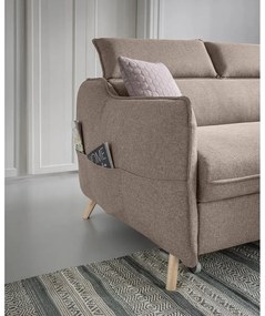 Бежов ъглов разтегателен диван, десен ъгъл Sweet Harmony - Miuform