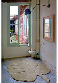 Ръчно изработен памучен детски килим подходящ за пране в цвят каки 120x180 cm Monstera Olive – Lorena Canals