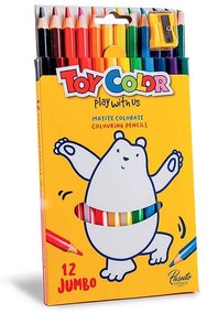 Цветни моливи Toy Color Jumbo, 12 цвята