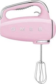 Ръчен миксер SMEG 50's Style HMF01PKEU, 250W, 9 скорости, Турбо, Скрит LED дисплей, Таймер, Аксесоари, Розов
