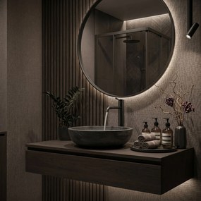 Смесител за баня Rea Rivo Black High