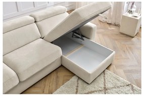 Кремав разтегателен ъглов диван (променлив) Monaco – Bobochic Paris