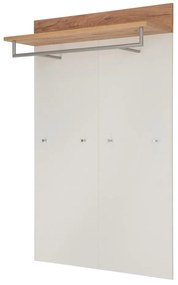 Панел за закачалки в дъбов декор в бяло и натурално Topix - Germania