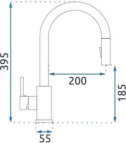 Стоманена мивка Fin BRUSH COPPER