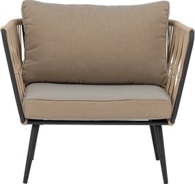 Бежов тапициран градински фотьойл Pavone - Bloomingville