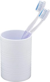 Бяла пластмасова чаша за четки за зъби Lyon – Allstar