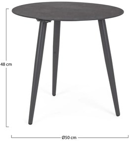 Алуминиева кръгла градинска масичка ø 50 cm Ridley – Bizzotto