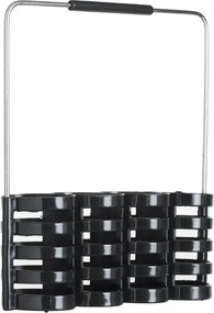 Комплект прибори Secret de Gourmet Géo, Черен, Със стойка, 24 части